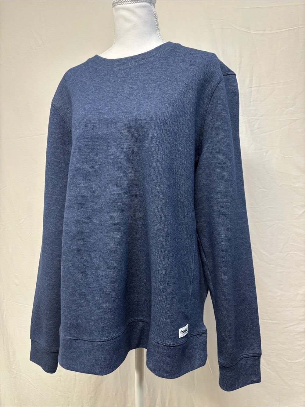 Frank & Oak Navy Blue Crewneck Sweatshirt
